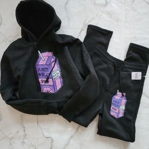 Juice Wrld 100% Real Music 999 Milk Carton Hoodie and Sweatpants XXS Tracksuit